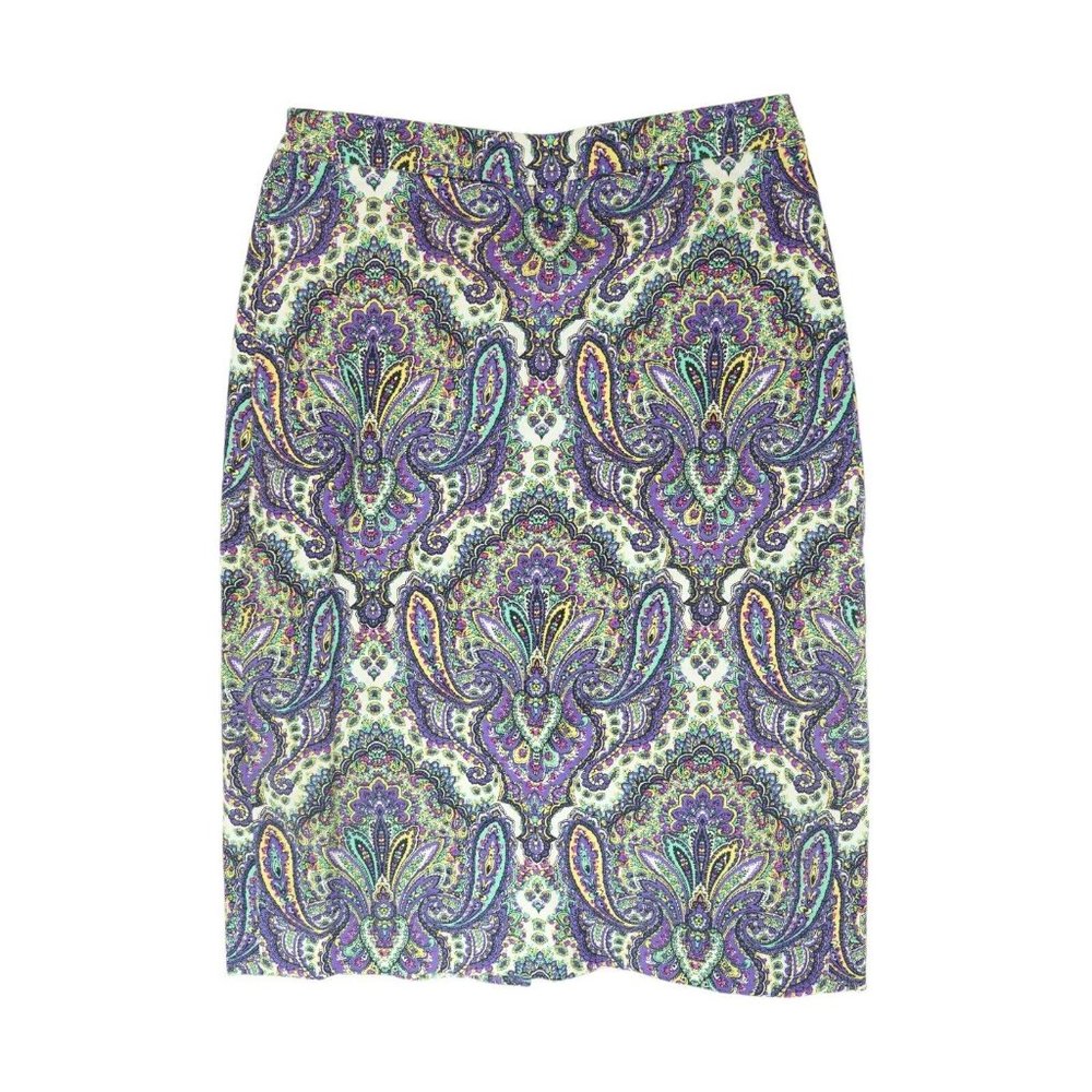 J. Crew Factory Purple Paisley Midi Skirt
